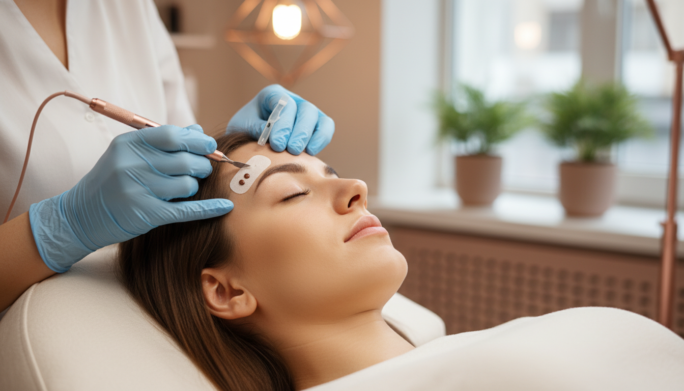 Professional microblading treatment